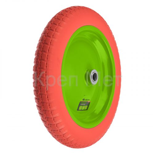 Колесо полиуретановое 3.00-8, длина оси 80 мм, подшипник 20 мм Сибртех