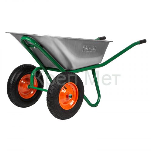Тачка садово-строительная, 2-х колесная, усиленная, грузоподъемность 320 кг, объем 100 л Palisad