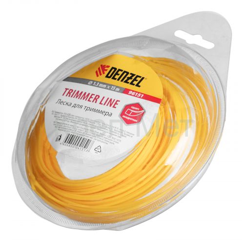Леска для триммера квадратная, 1.3 мм х 15 м Denzel
