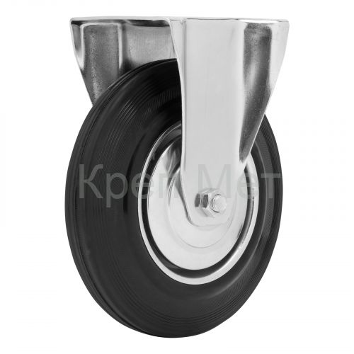 Колесо неповоротное D 200 мм, крепление  платформенное Сибртех