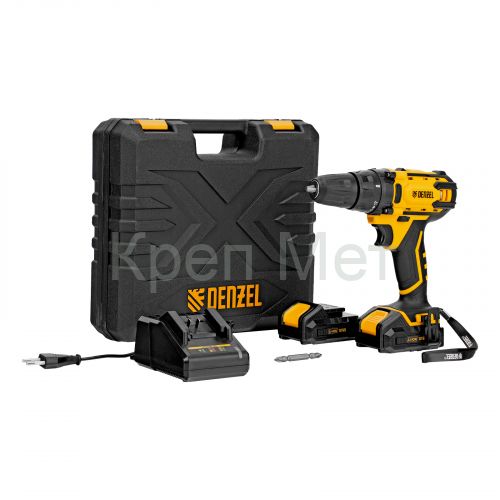 Дрель-шуруповерт аккумуляторная CDL-12-02BM, Li-Ion, 12 В, 2 акк. Denzel