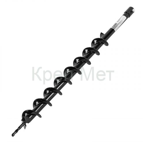 Шнек для грунта E-60, диаметр 60 мм, длина 800 мм,соединение 20 мм, несъемный нож Denzel