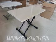 Стол-трансформер В 2219 S-8R стекло Cream