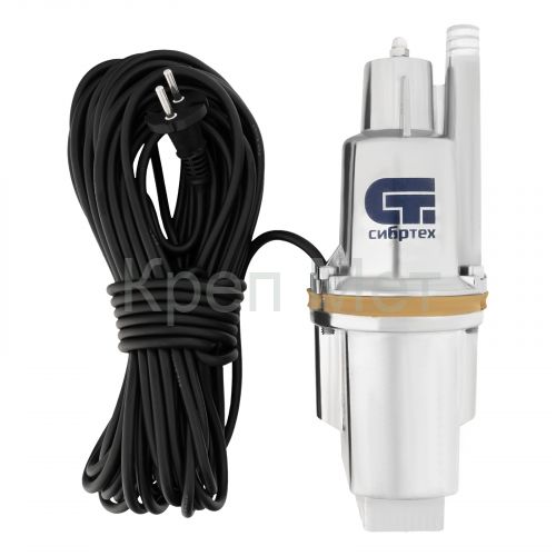 Вибрационный насос СВН300-15, верхний забор, 300 Вт, напор 75 м, 1200 л/ч, кабель 15 м Сибртех