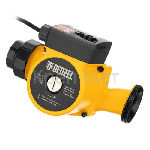 Циркуляционный насос CP32-6, напор 6 м, 70 л/мин, 1 м кабель, монт. длина 180 мм Denzel
