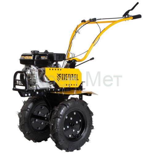 Мотоблок DPT-470, 7 л.с, ременное сцепление, ширина 85 см, глубина 35 см, фрез 3 х 4, ШОМ, передачи 3В/1Н Denzel