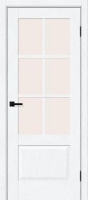 Межкомнатная Дверь ПЭТ Bravo Прима-13.0.1 White Silkwood / Magic Fog  / Браво