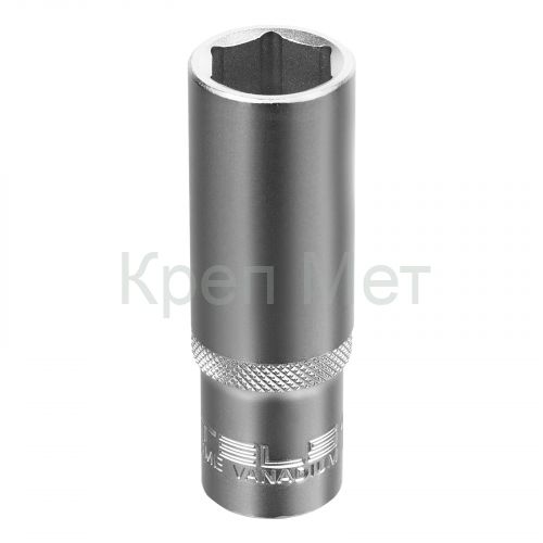 Головка торцевая удлиненная, 18 мм, шестигранная, CrV, под квадрат 1/2 Stels