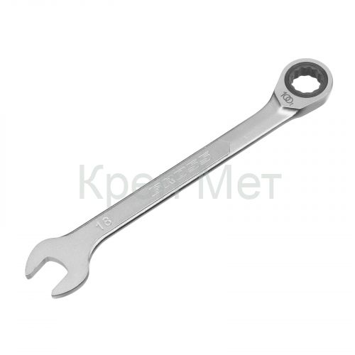 Ключ комбинированный трещоточный, 18 мм, количество зубьев 100 Gross