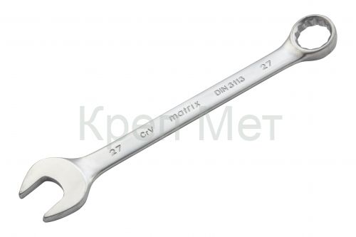 Ключ комбинированный, 27 мм, CrV, матовый хром Matrix