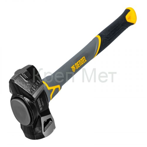 Кувалда с клиновидным бойком 1,8 кг, фибергласовая рукоятка c TPR Denzel