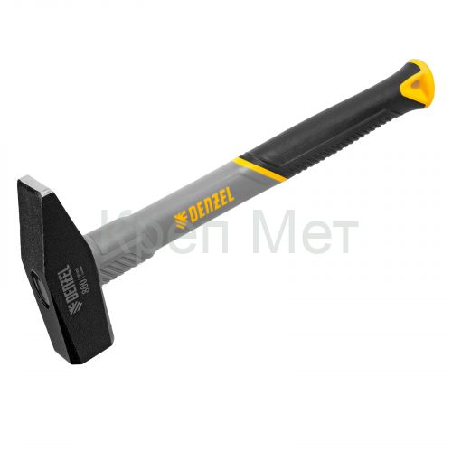 Молоток слесарный, 800 г, кованый, фибергласовая рукоятка c TPR покрытием Denzel