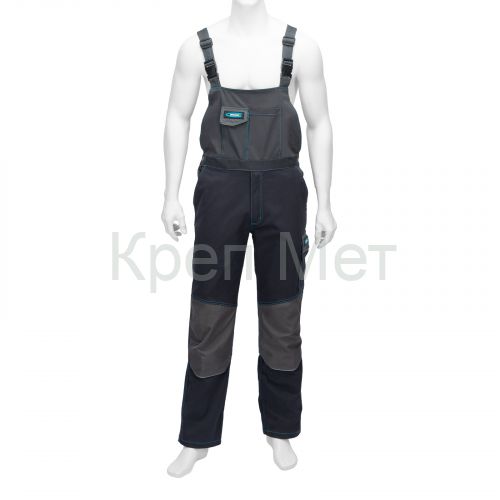 Полукомбинезон профессиональный рабочий, 97% хлопок 3% спандекс, M Gross