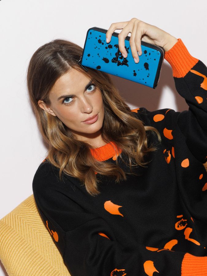 Кошелёк ELEGANZZA ZQ76-2424 bright blue/black