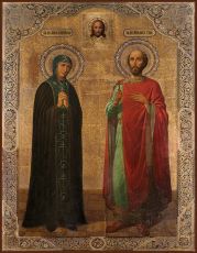 Икона Анна Кашинская и Михаил Тверской (Премиум UV-печать)(ЮДД-569)