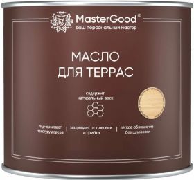 Масло для Террас Master Good 2л Деревозащитное, Бесцветный для Внутренних и Наружных Работ / Мастер Гуд.