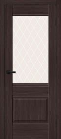 Межкомнатная Дверь с Экошпоном Bravo Прима-3 Wenge Melinga / White Сrystal 600х2000мм (полотно 1шт) / Браво