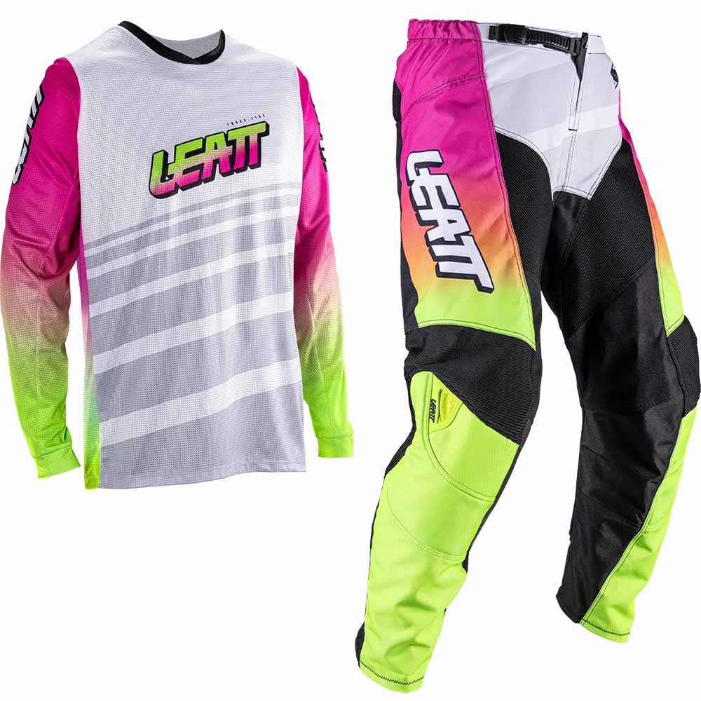 Leatt Moto 3.5 Ride Kit Retro Pink (2026) джерси и штаны для мотокросса