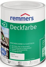 Краска для Дерева Remmers Deckfarbe 20л Белая, Акриловая, Высокоэластичная, Премиум-Класса / Реммерс