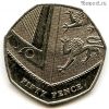 Великобритания 50 пенсов 2012