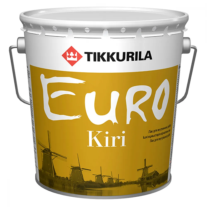 Tikkurila Euro Kiri лак паркетный износостойкий алкидно-уретановый глянцевый 0.9л