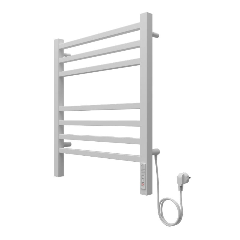 Полотенцесушитель электрический AZARIO ANCONA 500/600 квадрат, 7 секций, белый AZ71856W