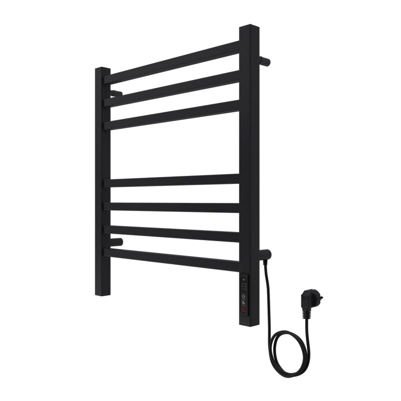 Полотенцесушитель электрический AZARIO ANCONA 500/600 квадрат, 7 секций, черный AZ71856B