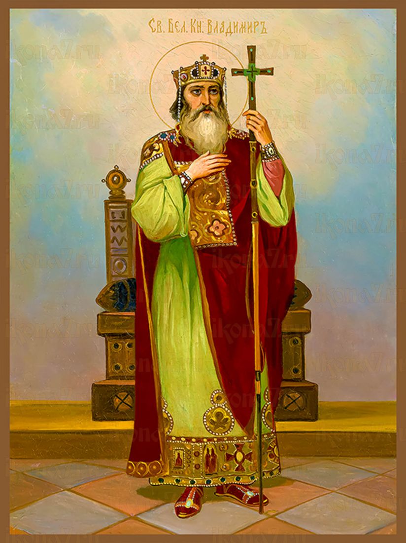 Икона Владимир Великий Князь (Премиум UV-печать)(ЮДД-100)