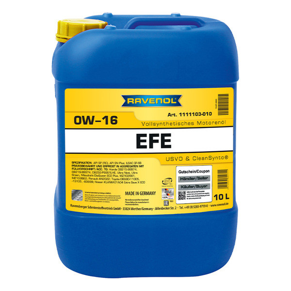 Ravenol EFE 0W-16, 10л
