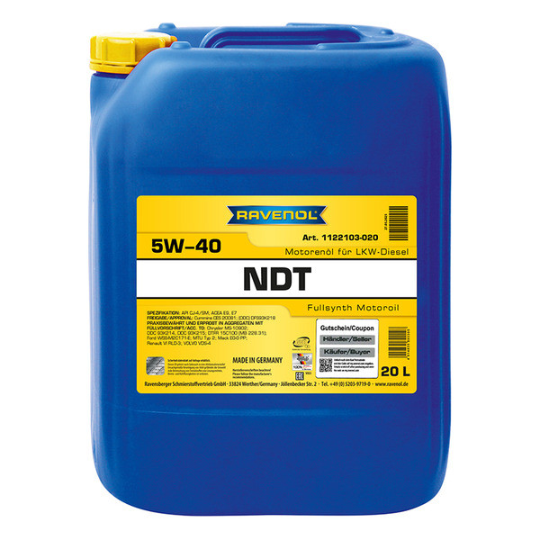 Ravenol NDT 5W-40, 20л