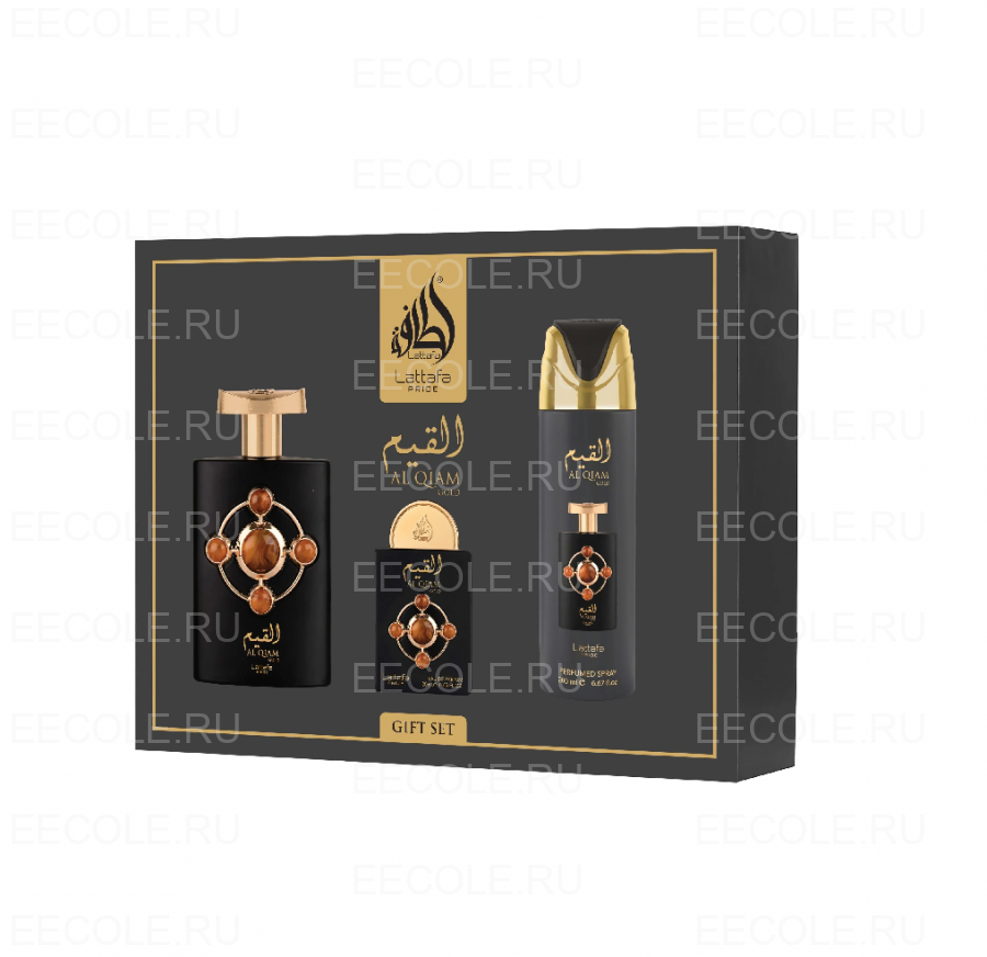 Набор Lattafa Giftset Al Qiam Gold 3pc