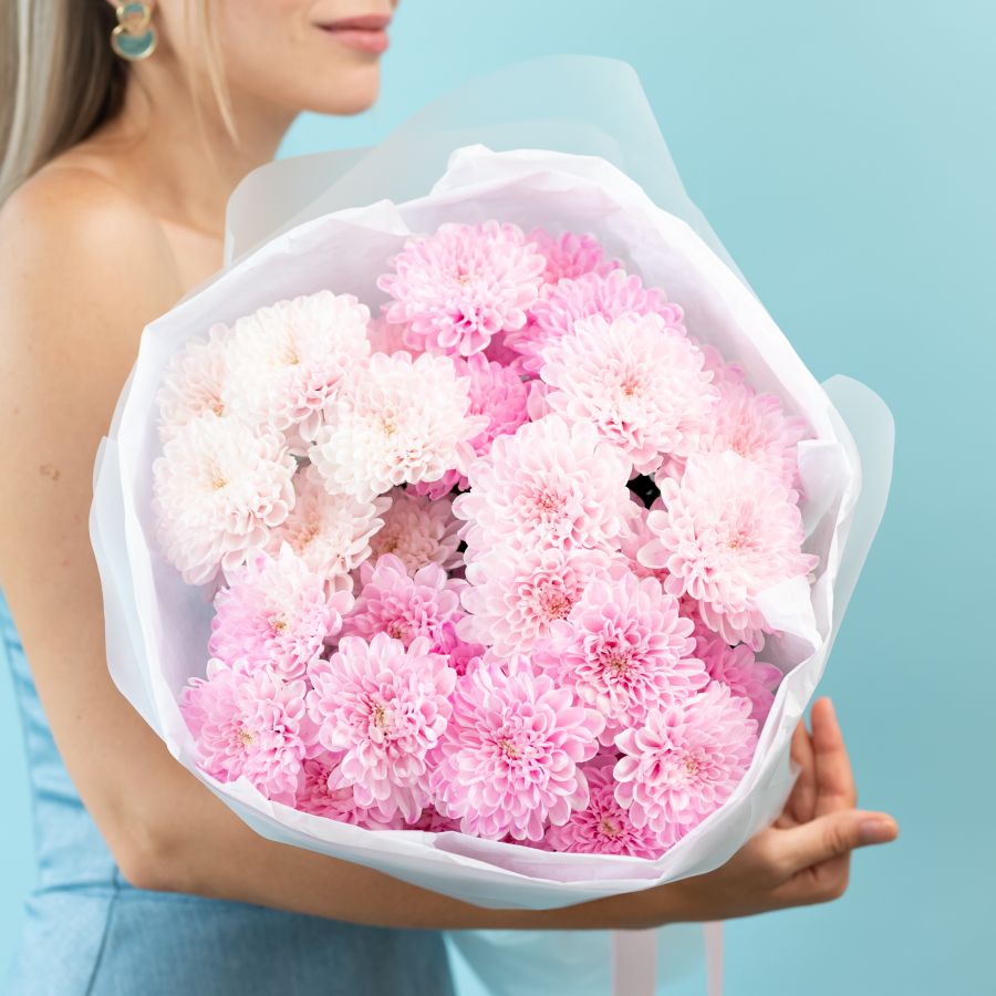 Хризантема 5 шт (Розовая нежная)