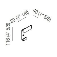 Крючок подвесной Agape Mach 2 AMC20936E 8x4x11,6 см схема 2 Крючок подвесной Agape Mach 2 AMC20936E 8x4x11,6 см схема 2