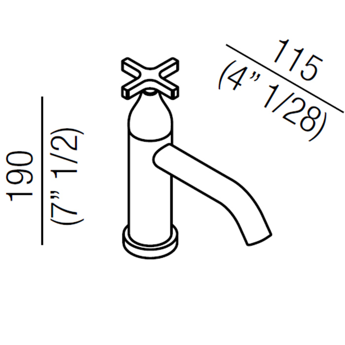 Смеситель для раковины Agape Memory AMEM311 на горизонтальную поверхность ФОТО