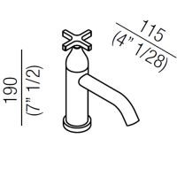 Смеситель для раковины Agape Memory AMEM311 на горизонтальную поверхность схема 2
