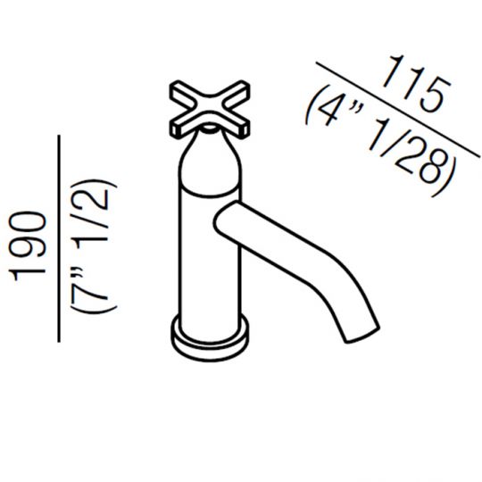 Смеситель для раковины Agape Memory AMEM311 на горизонтальную поверхность схема 2