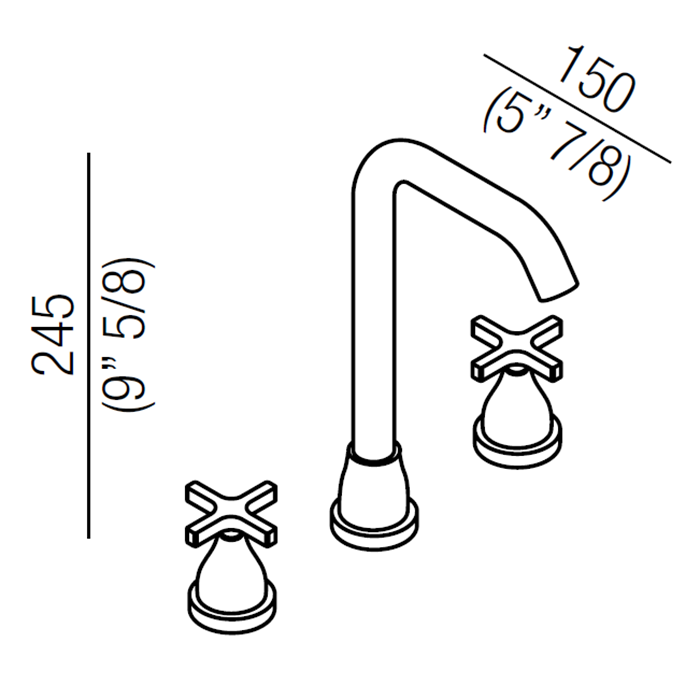 Смеситель для раковины Agape Memory AMEM315 на горизонтальную поверхность ФОТО