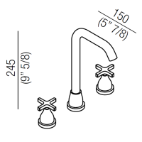 Смеситель для раковины Agape Memory AMEM315 на горизонтальную поверхность схема 2