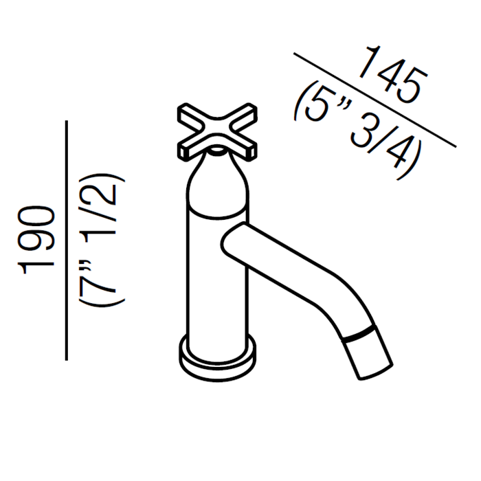 Смеситель для биде Agape Memory AMEM316 на горизонтальную поверхность ФОТО