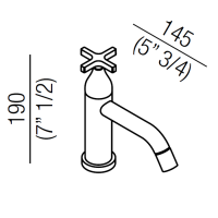 Смеситель для биде Agape Memory AMEM316 на горизонтальную поверхность схема 2