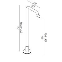 Смеситель для ванны Agape Memory AMEM327 напольный схема 2