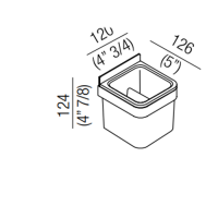 Стакан подвесной Agape Memory AMEM853AMC 12x12,6x12,4 см схема 2 Стакан подвесной Agape Memory AMEM853AMC 12x12,6x12,4 см схема 2