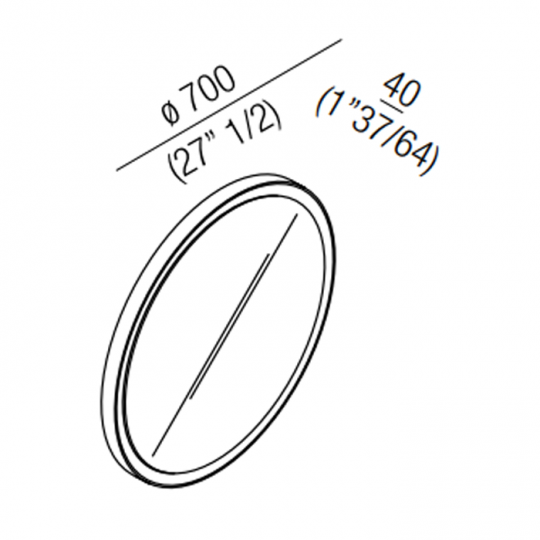 Круглое зеркало Agape Memory AMEM866ZL 70x70 см с подсветкой схема 2