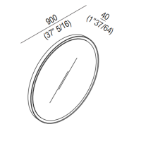 Круглое зеркало Agape Memory AMEM867ZL 90x90 см с подсветкой схема 2