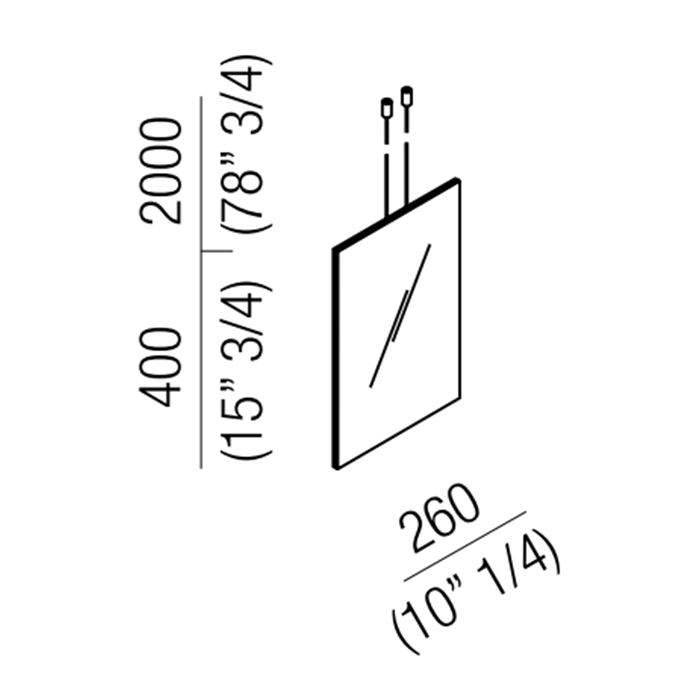 Прямоугольное зеркало Agape Minuetto AMIN0302 26x40 см ФОТО