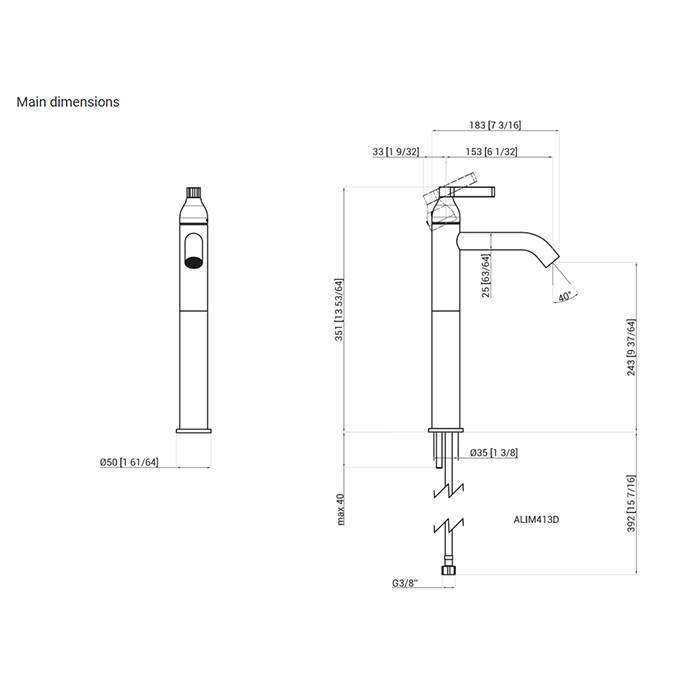 Смеситель для раковины Agape Memory mix AMIX413 на горизонтальную поверхность ФОТО