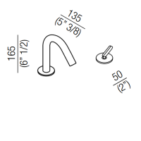 Смеситель для раковины Agape Square ARUB1006A на горизонтальную поверхность схема 2