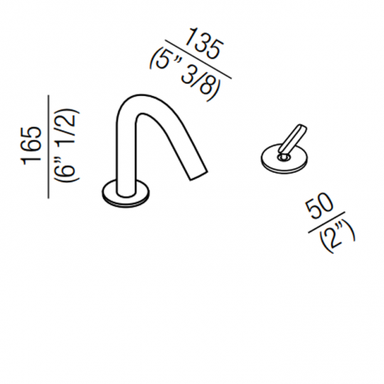 Смеситель для раковины Agape Square ARUB1006A на горизонтальную поверхность схема 2