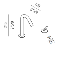 Смеситель для раковины Agape Square ARUB1007A на горизонтальную поверхность схема 2