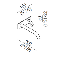 Смеситель для раковины Agape Square ARUB1009TA встраиваемый схема 2